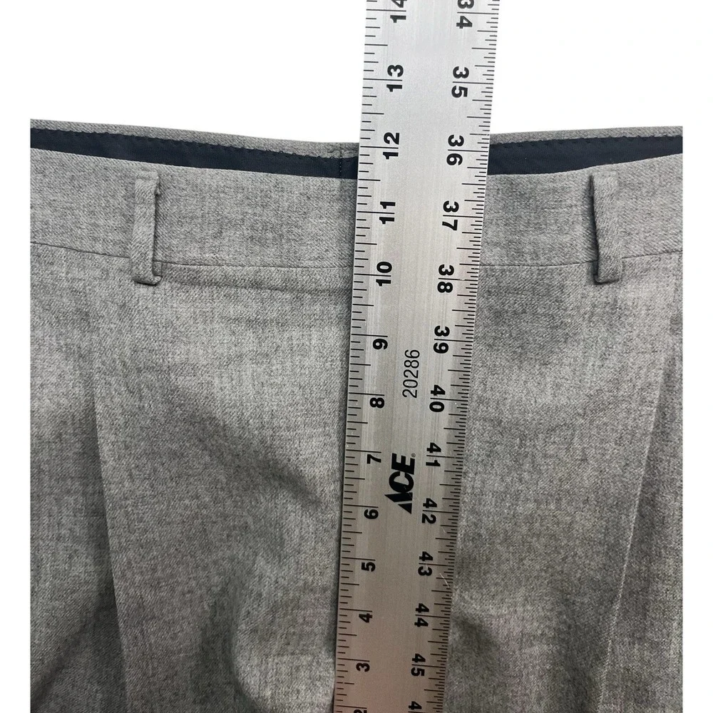 vtg Gray 36x30 Soft Tweed Flannel Wool Dress Pants Trousers Pleated Wool Bespoke